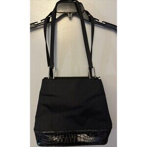 Liz Claiborne Black shoulder Bag 2 Sided Top Zipper.
